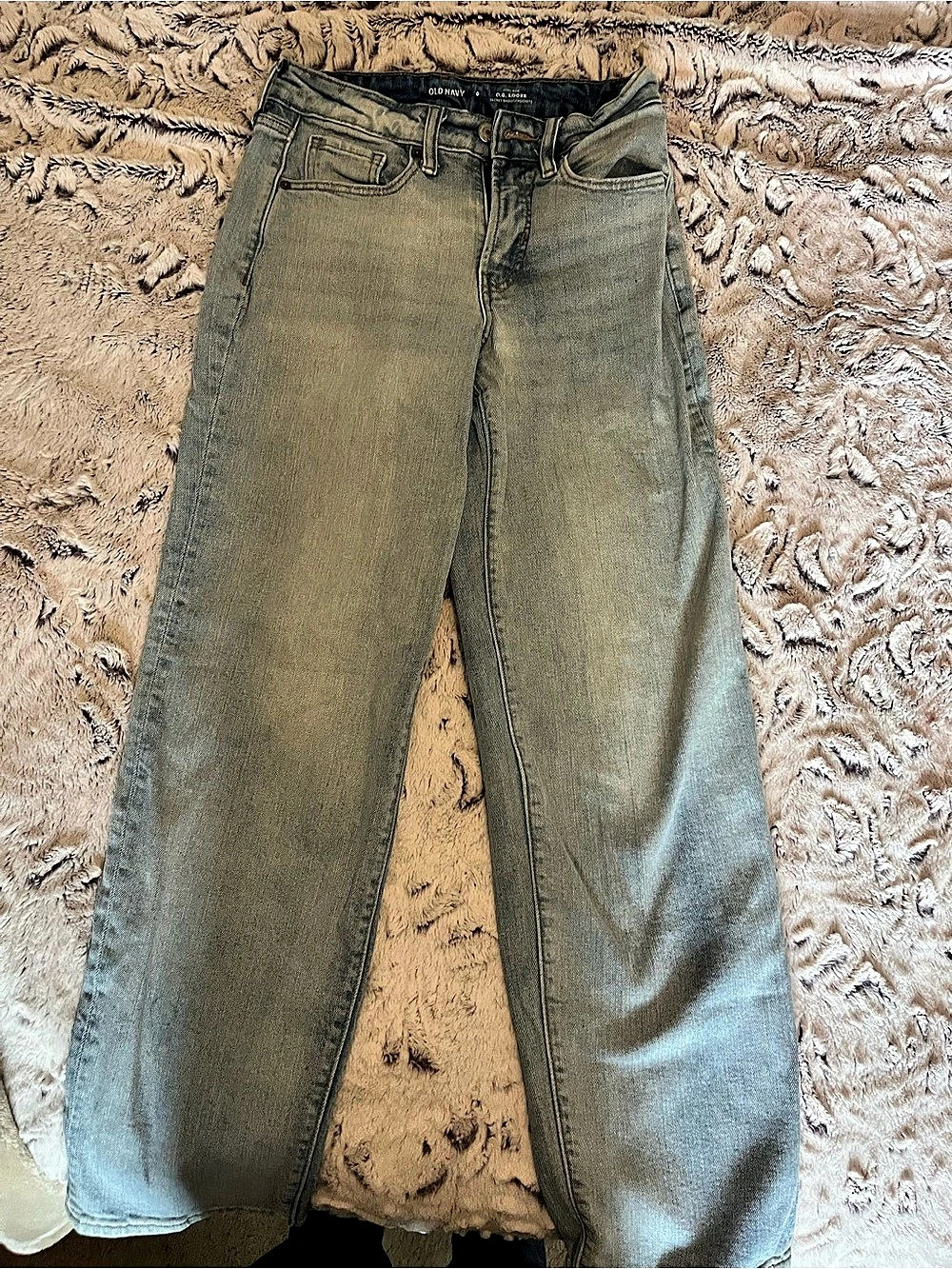 Old Navy High Rise OG Loose Green Jeans